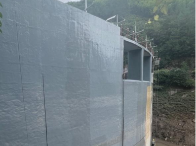 浙江省寧波市四明山鎮(zhèn)宓家山水庫迎水面聚脲防護(hù)工程